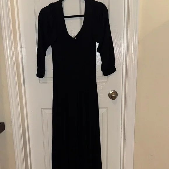 NWT Marine Layer Elegant Black Long Sleeve Dress - Picture 13 of 13